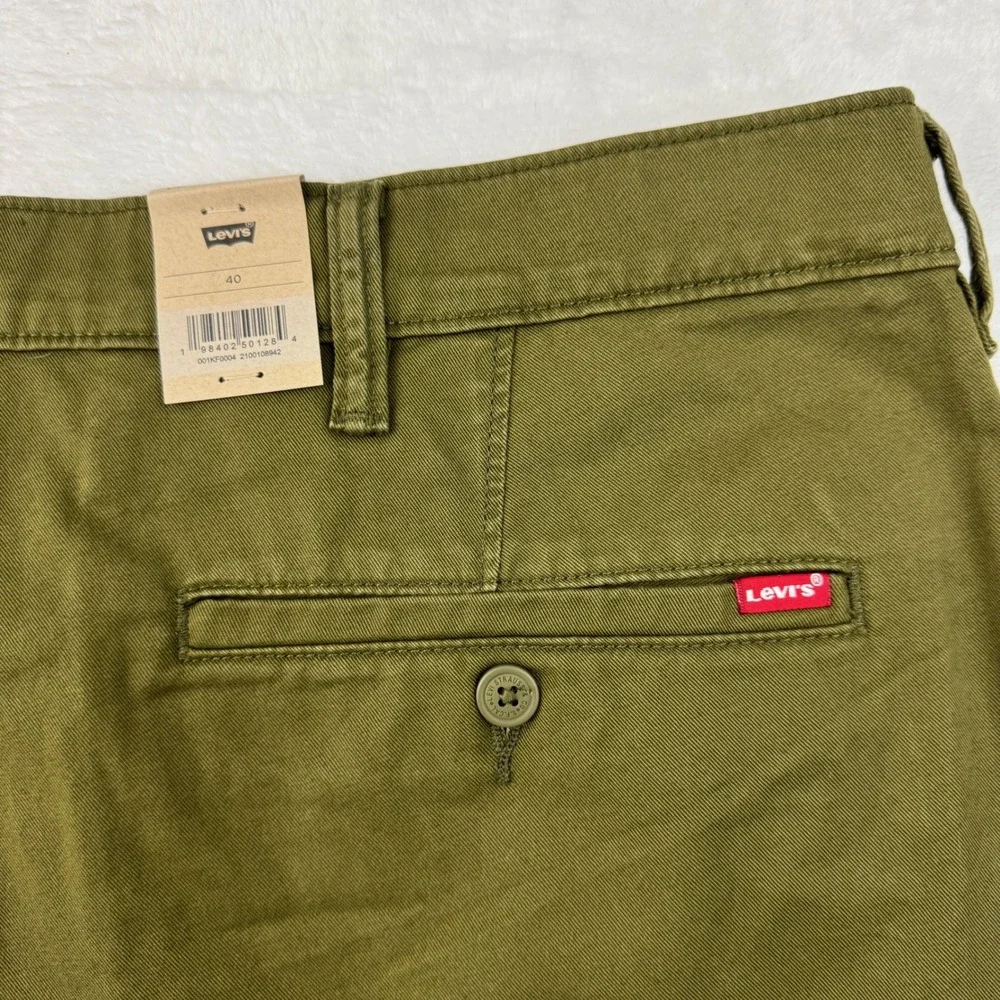 Levis XX Chino Relaxed Shorts Mens 42 Olive Green Stretch Twill 8 Inseam NEW NWT